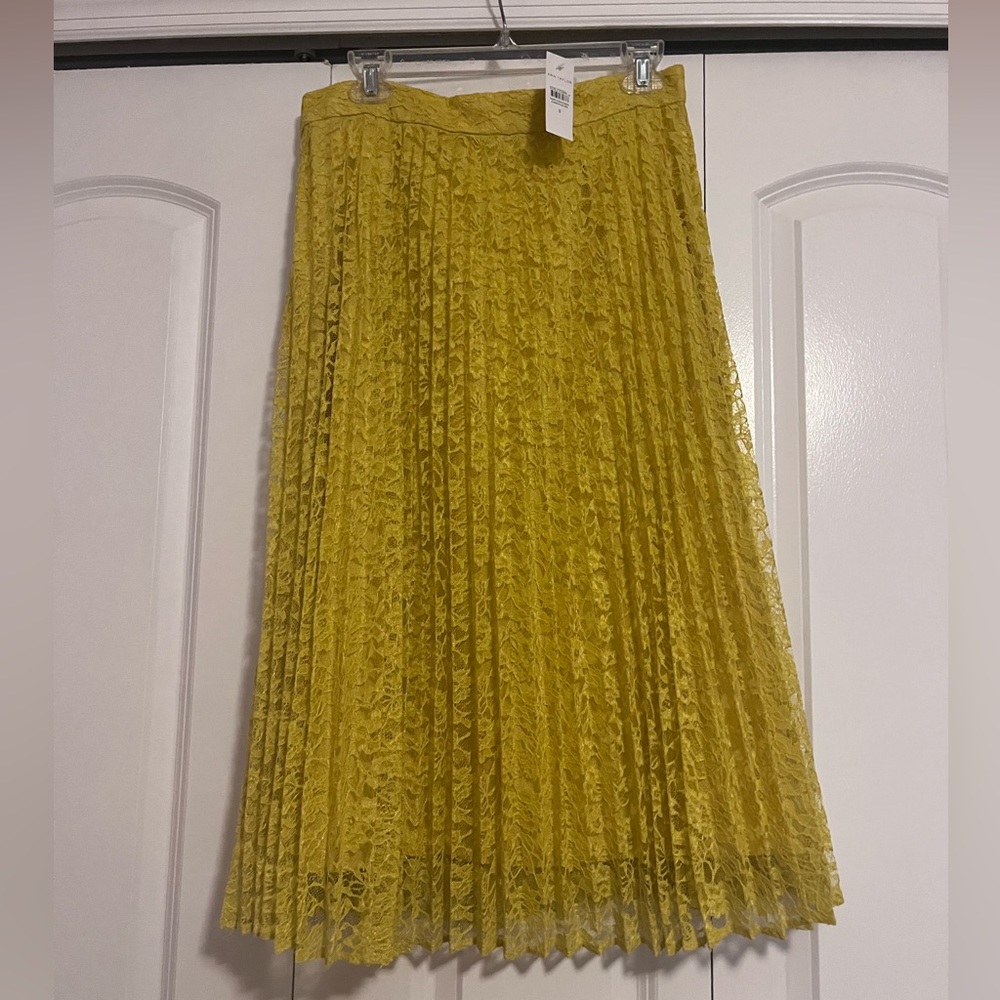 NWT! Ann Taylor Yellow Midi Skirt